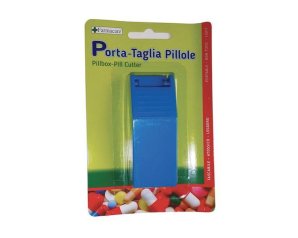 Porta Pillole e Taglia Pillole Manuale con Contenitore Integrato – Tagliapillole Preciso per Compresse e Capsule