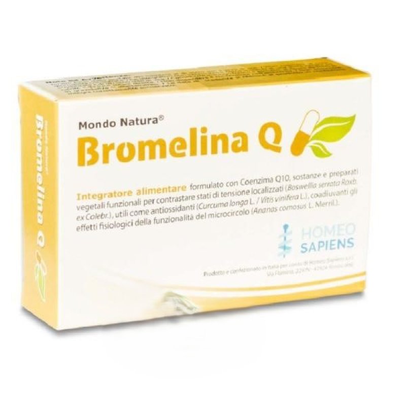 Bromedi Integratore Alimentare 20 Capsule a Base di Bromelina e Diosmina per Circolazione e Drenaggio dei Liquidi