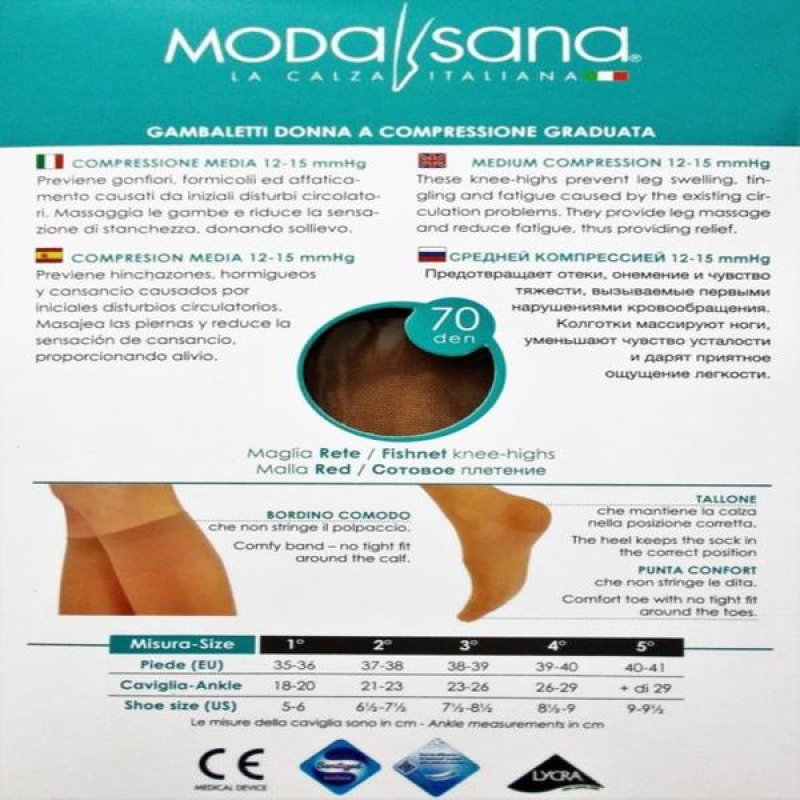 Modasana 70 Gamb Gambaletto a Compressione Graduata 70 Den Nature 3 Calze Contenitive Donna Color Carne Modasana 70 Gamb Gambaletto a Compressione Graduata 70 Den Nature 3 Calze Contenitive Donna Color Carne