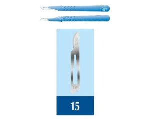 Bisturi sterile monouso con lama numero 15 in acciaio chirurgico MEDS confezione singola