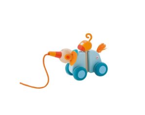 Sevi Elefante Trainabile in Legno – Giocattolo Trainabile per Bambini, Prima Infanzia, Colori Atossici