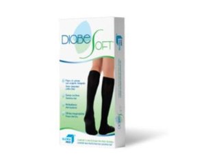 Diabesoft Gambaletto Beige Taglia Extra Large Calza Sanitaria Morbida Senza Cuciture per Piede Diabetico e Sensibile