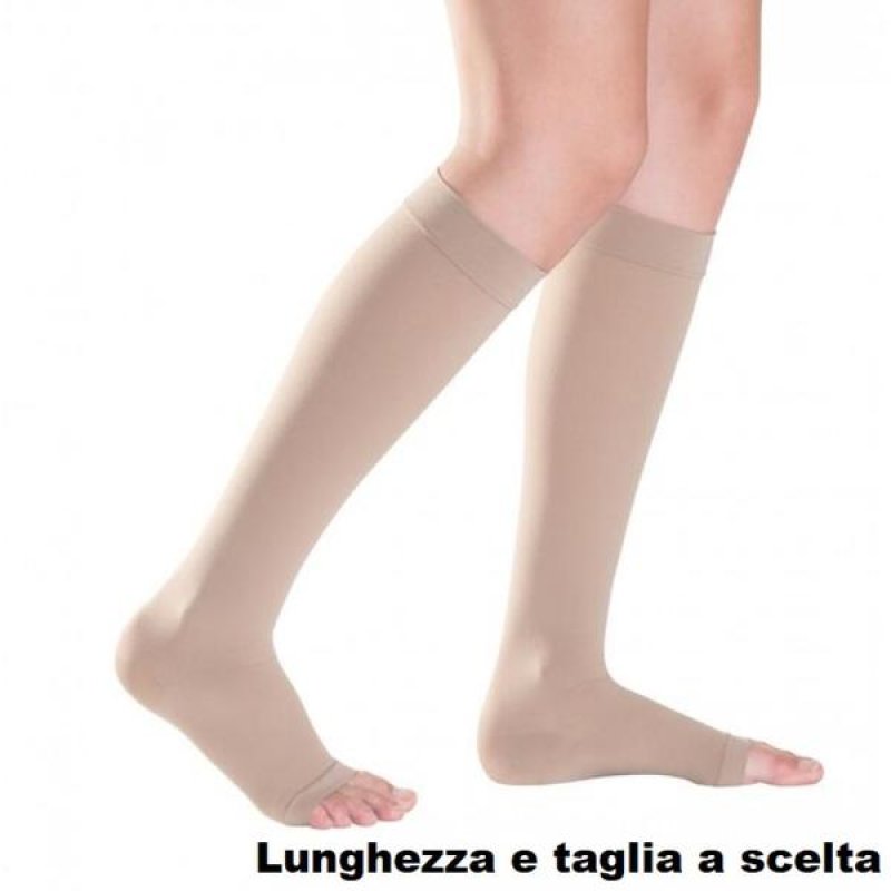 Gambaletto a compressione leggera Medi 18 colore sabbia taglia 4 per uomo e donna, calza elastica riposante per circolazione and gambe stanche
