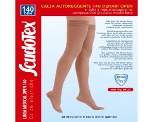 Budetta Farma Autoreggente Clialeg 140 Denari Punta Aperta Colore Playa Taglia 4