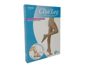 Clialeg autor 70 den punta aperta Playa 2 calza autoreggente elastica per gambe leggere