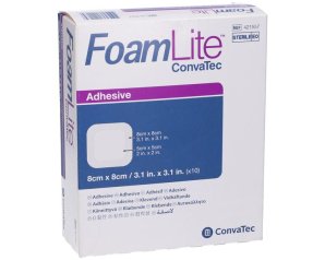 Convatec Foam Lite medicazione in schiuma 8x8 cm confezione da 10 pezzi