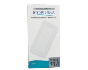 Icopiuma Compresse Adesive TNT Sterili Garza Alto Spessore 7,5 x 10 cm 5 Pezzi