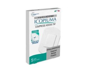 Icopiuma Medicazione Compresse Adesive Tnt Sterili 10 X 12 cm 5 Pezzi