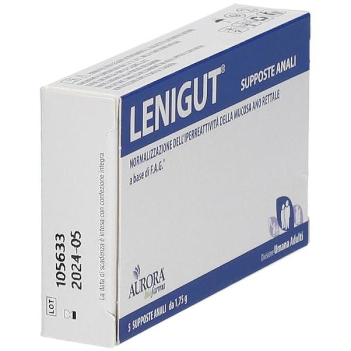 Aurora Biofarma Lenigut Supposte Anali 5 Pezzi Aurora Biofarma Lenigut Supposte Anali 5 Pezzi