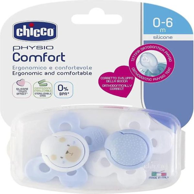 Bebé C succhietto Natural Physio 0-6 mesi - succhietto anatomico in silicone per neonati