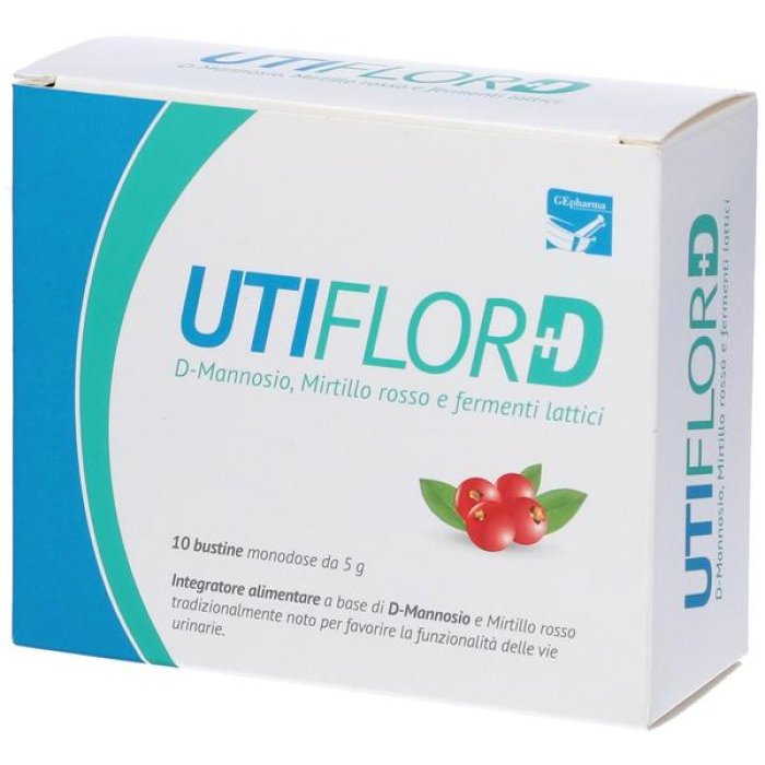 Utiflor D Integratore Probiotico 10 Bustine da 4 g per Benessere Intestinale e Vie Urinarie Utiflor D Integratore Probiotico 10 Bustine da 4 g per Benessere Intestinale e Vie Urinarie