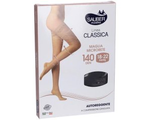 Sauber Calze Autoreggenti 140 Denari a Compressione Graduata Nero Taglia M/L