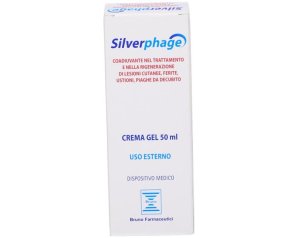 Silverphage Crema Gel 50 ml Lenitiva Riparatrice per Pelle Sensibile e Irritata