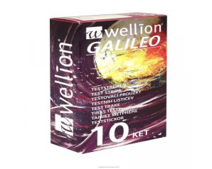 Wellion Galileo Strisce Reattive per Chetoni nel Sangue 10 Pezzi Compatibili con Misuratore Wellion Galileo