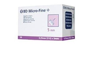 Icontrol ago per penna insulina calibro 31 lunghezza 5 millimetri confezione da 100 pezzi