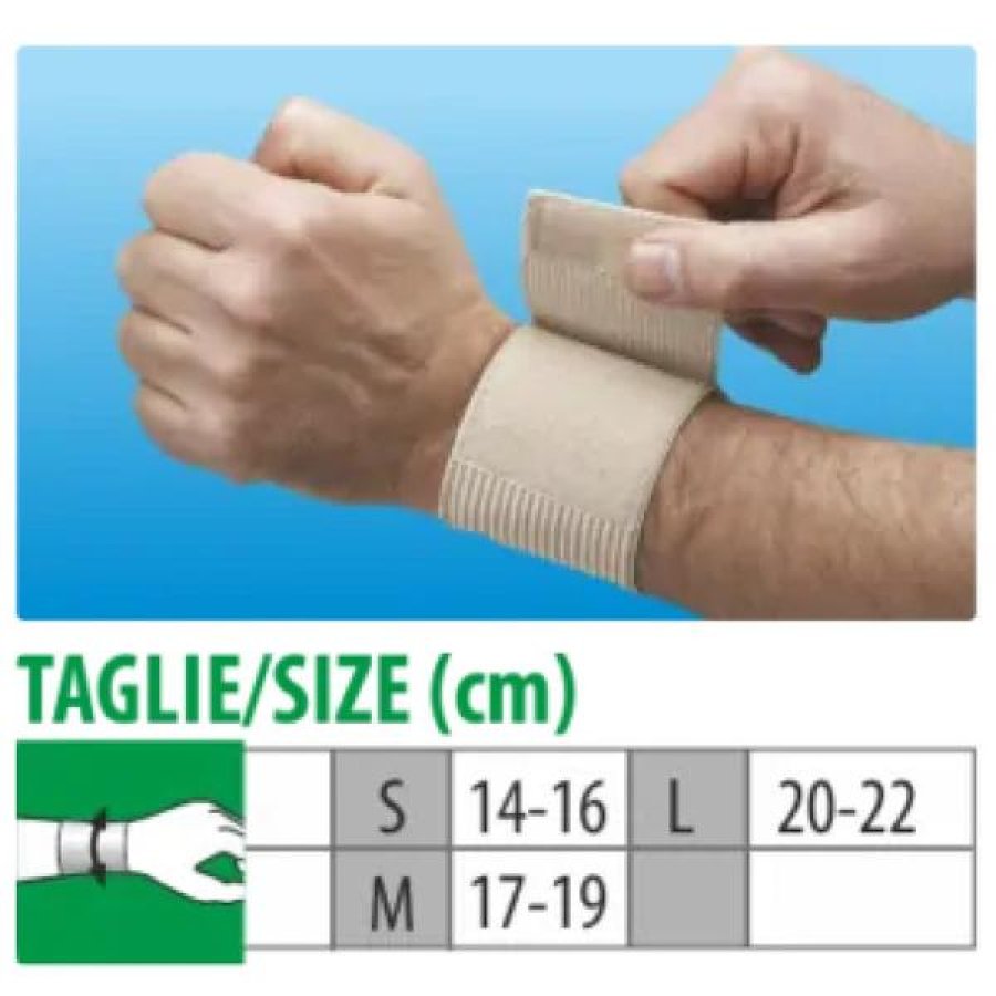 Cliaortho Polsino Ortopedico con Chiusura a Velcro Colore Beige Taglia M Supporto per Polso Cliaortho Polsino Ortopedico con Chiusura a Velcro Colore Beige Taglia M Supporto per Polso