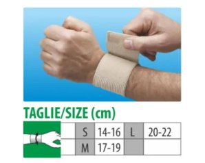 Polsino Cliaortho con Chiusura in Velcro Beige Taglia L – Supporto Ortopedico Regolabile per Polso