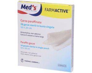 Garza paraffinata 10x20 cm medicazione non aderente per ustioni e ferite