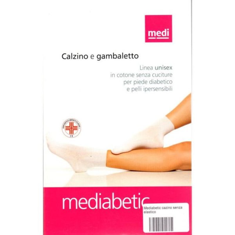 MEDIABETIC Calzino Bianco M MEDIABETIC Calzino Bianco M