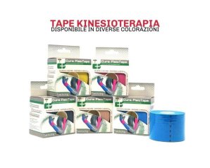 Curamed Fisiotape Pelle 5 centimetri x 5 metri – Nastro Kinesiologico Elastico Sportivo per Muscoli e Articolazioni Eklada