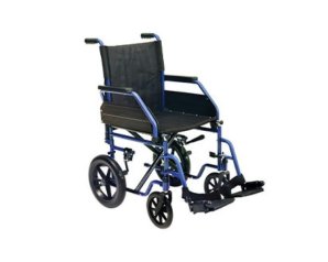 Carrozzina Easywheel17 43 cm blu - sedia a rotelle pieghevole con seduta 43 cm