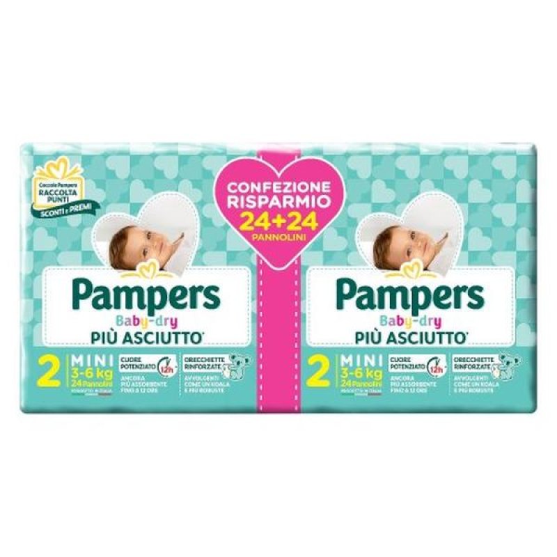 Pampers Baby Dry Duo Pannolini Super Assorbenti per Neonati e Bambini