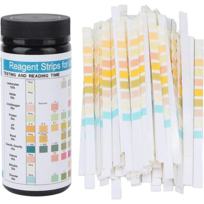Mdhealthcare Strisce Reattive per Analisi Glucosio Chetoni e Proteine delle Urine 100 Pezzi