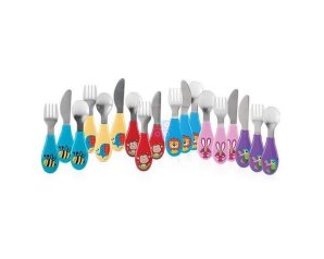 Nuby Posatine Inox 3 pezzi - set posate in acciaio per bambini