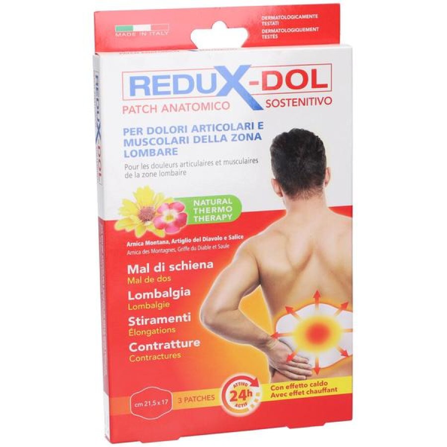 Redux Dolore Patch Zona Lombare 3 Pezzi – Cerotti Antidolorifici Redux per Mal di Schiena e Dolori Lombari Redux Dolore Patch Zona Lombare 3 Pezzi – Cerotti Antidolorifici Redux per Mal di Schiena e Dolori Lombari