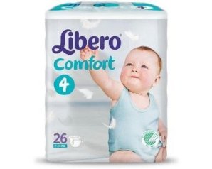 Libero Comfort Taglia 4 Maxi 7-11 Chilogrammi 26 Pezzi Pannolini per Bambini