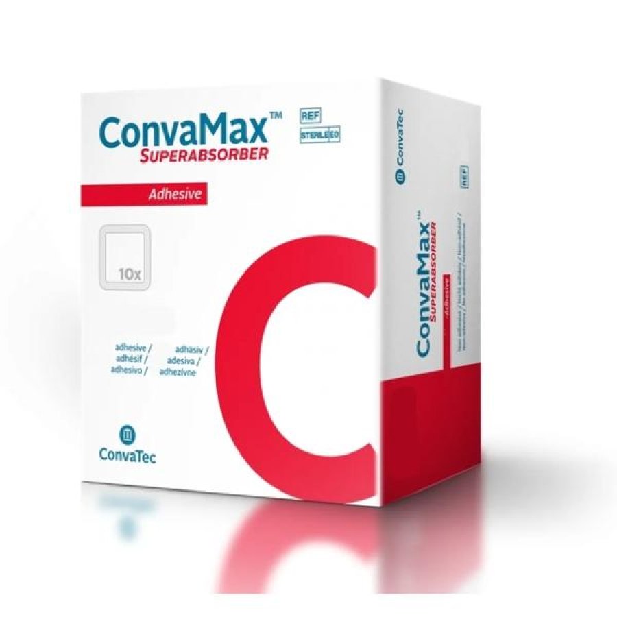 Convamax Superabsorber Adhesive 15x15 cm 10 pezzi - medicazione superassorbente per lesioni molto essudanti Convamax Superabsorber Adhesive 15x15 cm 10 pezzi - medicazione superassorbente per lesioni molto essudanti