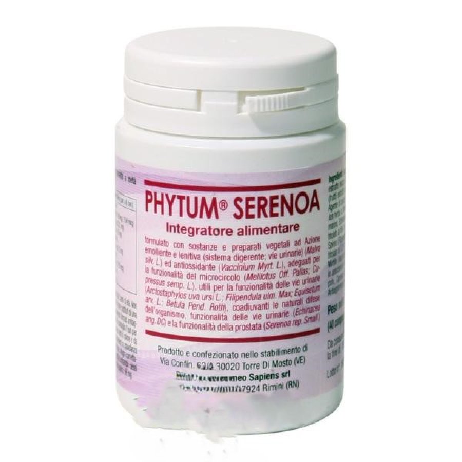 Phytum Serenoa Homeo Integratore Alimentare 40 Compresse per Benessere Prostata e Vie Urinarie Uomo Phytum Serenoa Homeo Integratore Alimentare 40 Compresse per Benessere Prostata e Vie Urinarie Uomo