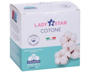 Farvima Ladystar Cotone Assorbenti Giorno con Ali 10 assorbenti