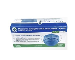Mascherina chirurgica tipo IIR 50 pezzi - mascherine chirurgiche monouso alta protezione