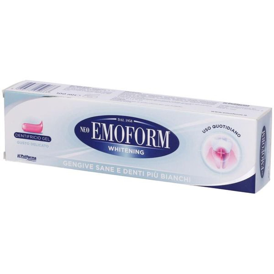 Emoform Dent Dentifricio Sbiancante White 100 ml con Azione Antimacchia e Protezione dello Smalto Emoform Dent Dentifricio Sbiancante White 100 ml con Azione Antimacchia e Protezione dello Smalto