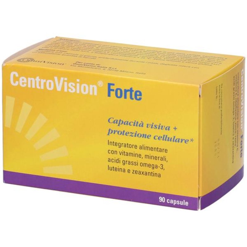 Centrovision Forte Integratore per la Vista 90 Capsule | Luteina Zeaxantina Vitamine e Zinco per il Benessere degli Occhi Centrovision Forte Integratore per la Vista 90 Capsule | Luteina Zeaxantina Vitamine e Zinco per il Benessere degli Occhi