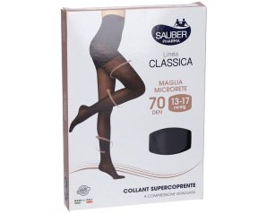 Sauber Gambaletto 70 Denari Nero Taglia 3 a Compressione Media Lunga per Donna Benessere e Sostegno Gambe