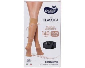 Sauber Gambaletto 140 Den a Compressione Media Taglia M/L Colore Naturale Supporto Gambe e Circolazione
