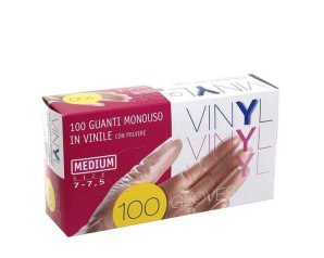 Biosoft guanti vinile L 100 pezzi - guanti monouso in vinile taglia L