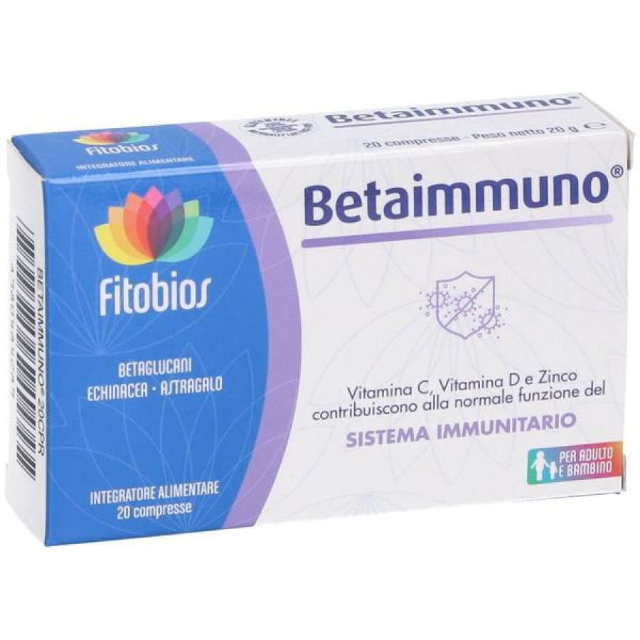 Fitobios Betaimmuno - Integratore Alimentare Sistema Immunitario 20 Compresse Fitobios Betaimmuno - Integratore Alimentare Sistema Immunitario 20 Compresse