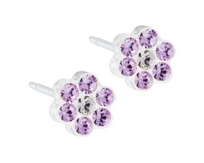 Blomdahl Orecchini Daisy 5 mm Light Fantasy in Plastica Medica Anallergica per Orecchie Sensibili