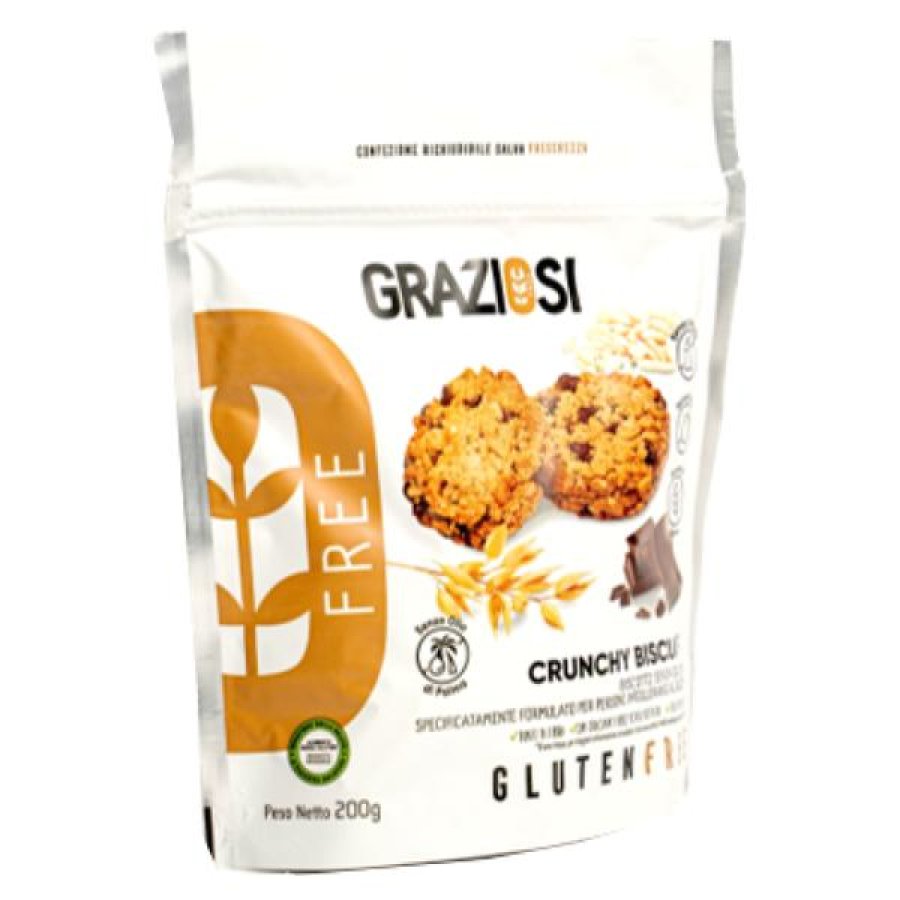 Crunchy Biscuits Biscotti Laboratorio Graziosi Alimenti senza Glutine Dolcezze 200 g Crunchy Biscuits Biscotti Laboratorio Graziosi Alimenti senza Glutine Dolcezze 200 g