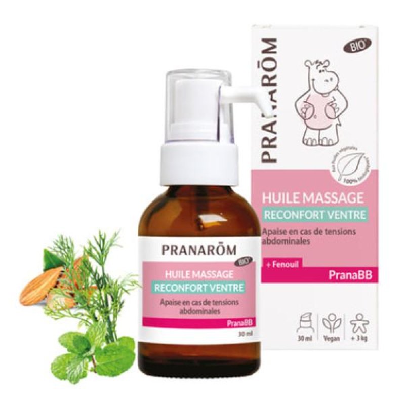 Pranarom Bebe Olio da Massaggio alla Mandorla 30 ml &ndash; Olio Naturale Delicato per la Pelle Sensibile dei Neonati