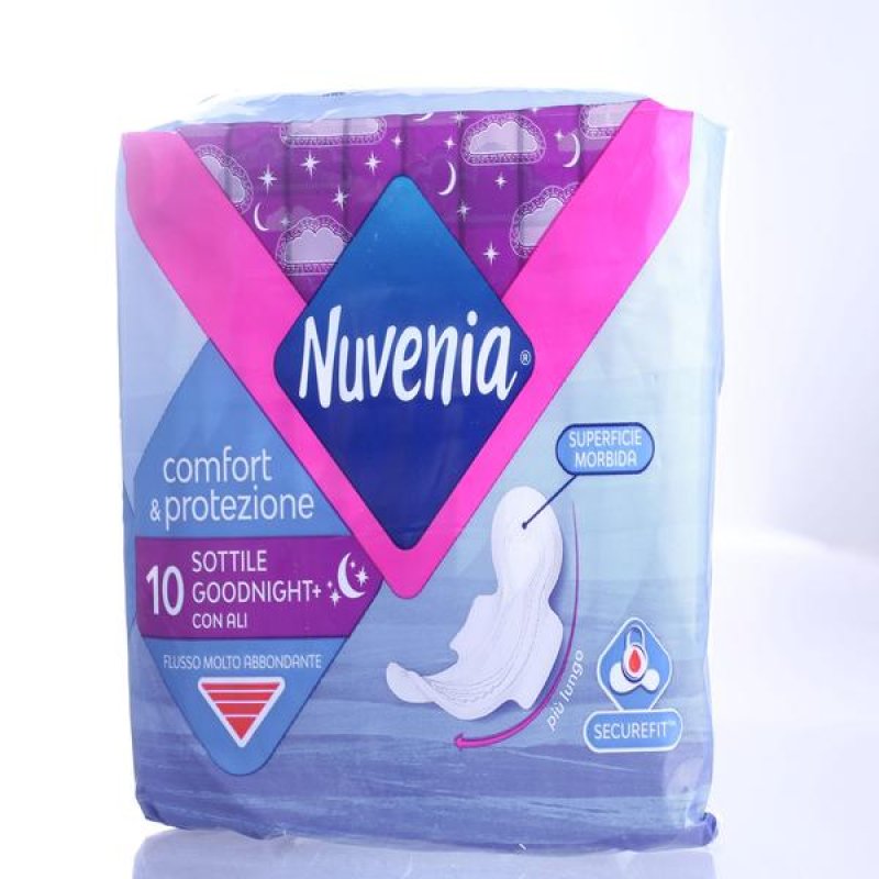 Nuvenia Comfort & Protezione - Assorbente Sottile Con Ali Notte 10 assorbenti Nuvenia Comfort & Protezione - Assorbente Sottile Con Ali Notte 10 assorbenti