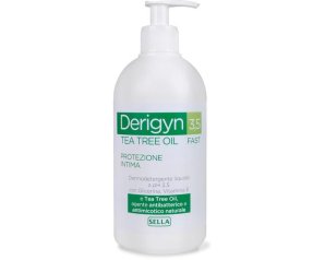 Derigyn Fast Detergente Intimo Lenitivo con Tea Tree Oil 500 ml per Igiene Intima Quotidiana Rinfrescante