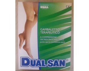 Dualsan Gambaletto a Compressione Graduata Classe 2 Punta Aperta Colore RAL 5 per Insufficienza Venosa (KKL2)