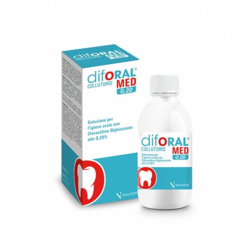 Diforal Med Collutorio 0,20% 200 ml Antisettico alla Clorexidina per Gengive Sensibili e Igiene Orale