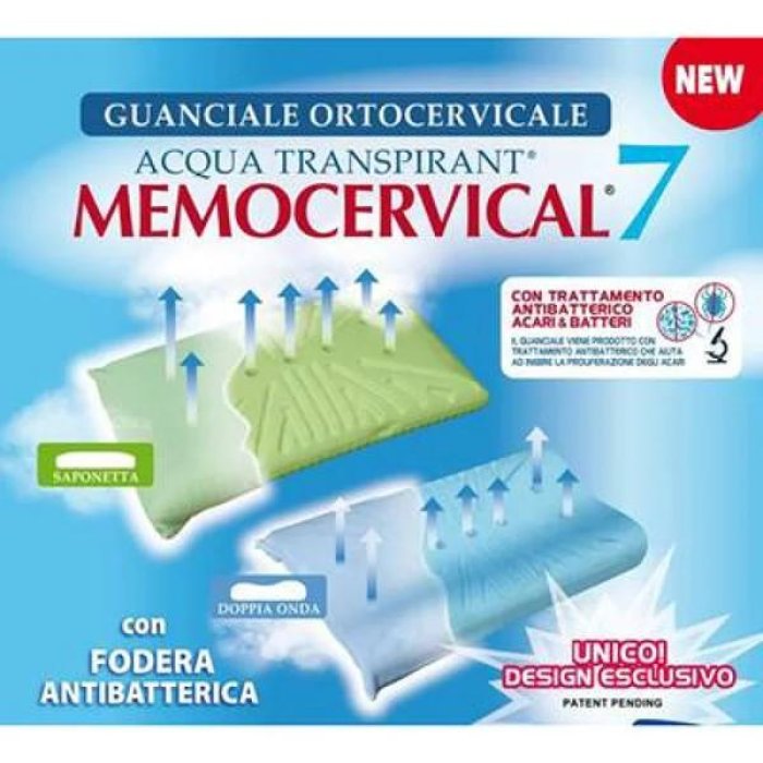 Guanciale Memocervical 7 saponetta - cuscino cervicale in memory foam per sostegno di collo e spalle Guanciale Memocervical 7 saponetta - cuscino cervicale in memory foam per sostegno di collo e spalle