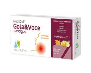 Nutridef Gola e Voce Integratore in Pastiglie 20 Pastiglie per il Benessere della Gola e della Voce