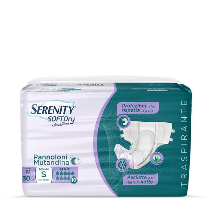 Serenity Pannolone Mutandina Sd Sensitive Maxi Taglia S 30 Pezzi Serenity Pannolone Mutandina Sd Sensitive Maxi Taglia S 30 Pezzi